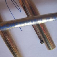Уникален позлатен химикал химикалка Монтбланк, снимка 9 - Колекции - 33803019