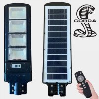 1800W LED Соларна улична лампа Cobra + подарък стойка, снимка 2 - Соларни лампи - 42443398
