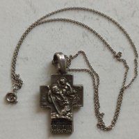 Сребърно кръстче, снимка 2 - Колиета, медальони, синджири - 41531335