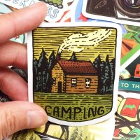 Водоустойчиви стикери - 50х бр. Къмпинг,Пейзажи,Приключение,Пътуване/Camping,Landscape,Adventure, снимка 3 - Аксесоари и консумативи - 33931140