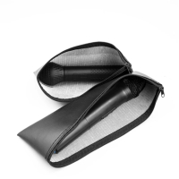 Bag Pouch Zipper Case Leather Storage  for Shure Micro - кожен калъф за кабелен микрофон с цип, снимка 4 - Микрофони - 44654468