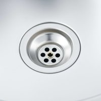 Кухненска мивка със сифон, сребриста, 1000x500x155 мм, инокс, снимка 4 - Мивки - 40299293