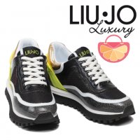 LIU JO № 37 🍊 Дамски кожени кецове BLACK–YELLOW–WHITE нови с кутия, снимка 10 - Кецове - 38787056