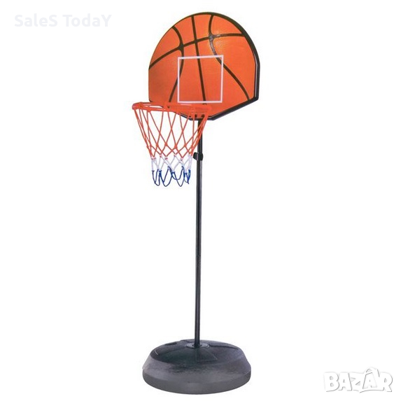 Баскетболен кош, височина от 1,53 до 1,72 м, помпа и топка, снимка 1