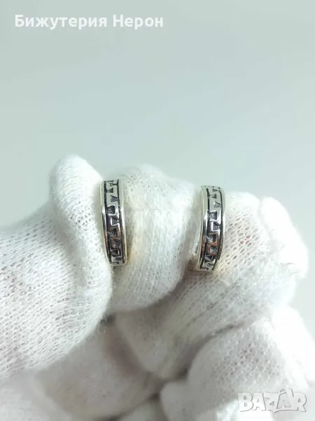 Сребърни обеци, снимка 1