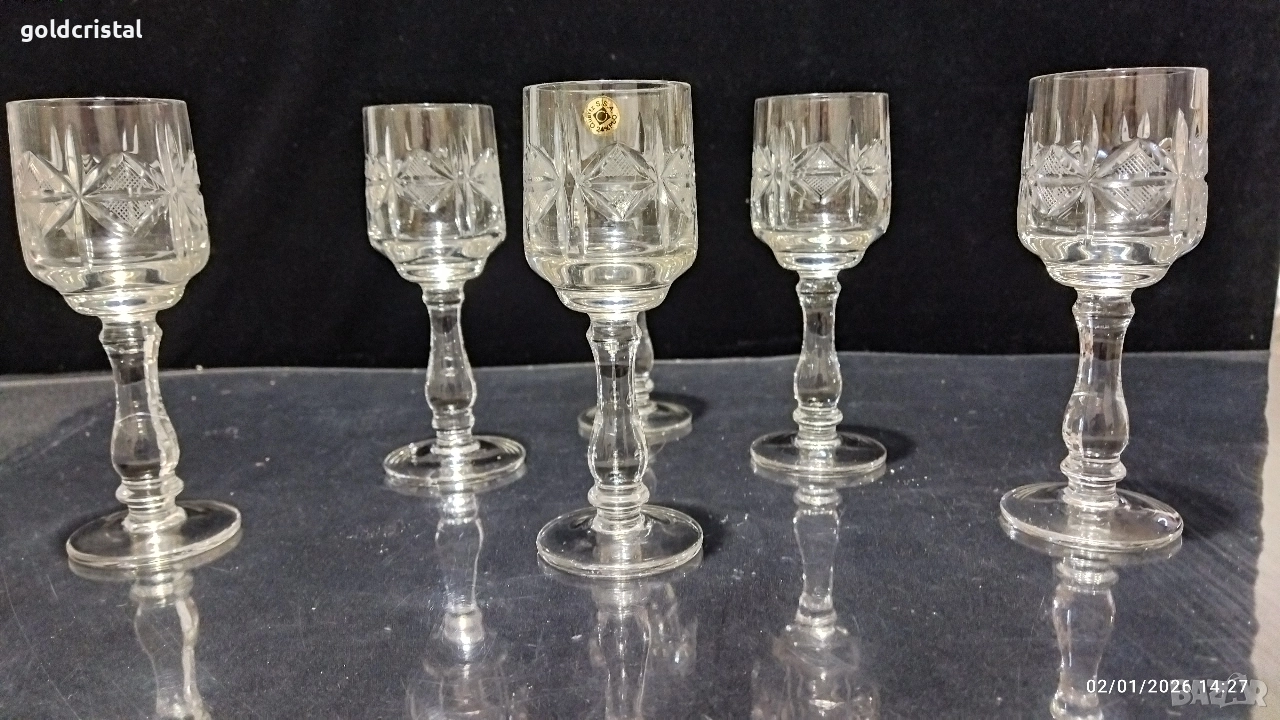 кристални чаши за ракия , снимка 1