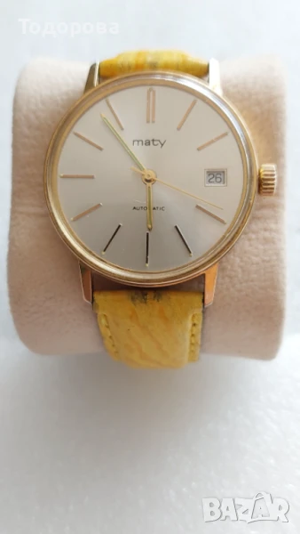 Мъжки швейцарски механичен автоматичен часовник 1970-80г.Отлично състояние, снимка 1