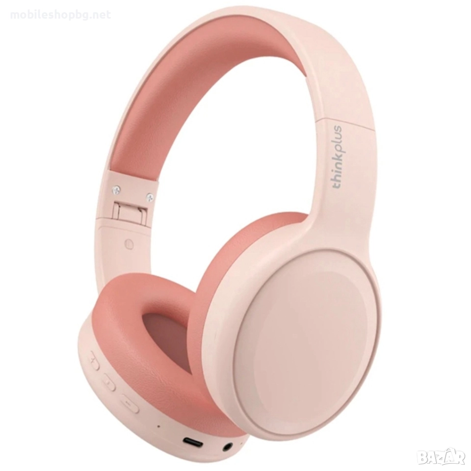 безжични слушалки розови Lenovo големи, снимка 1