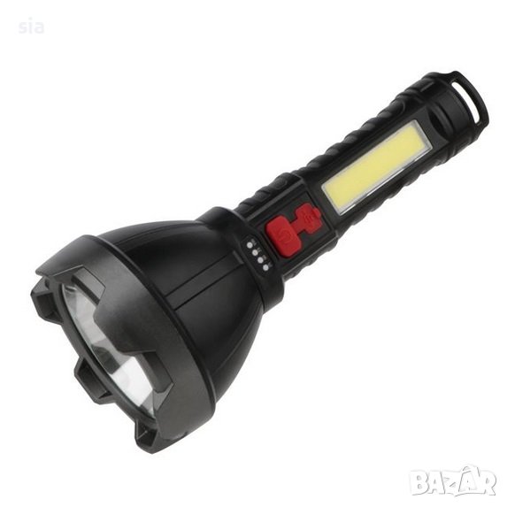 LED фенер, USB, акумулаторен, 4 режима, 1200mAh, снимка 1