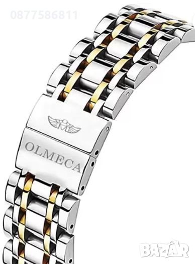 СТОМАНЕНА ВЕРИЖКА ЗА ЧАСОВНИК BREITLING OLMECA С ИЗВИТИ НАКРАЙНИЦИ. ВЕРИЖКИ ЗА ЧАСОВНИЦИ БРАЙТЛИНГ, снимка 1