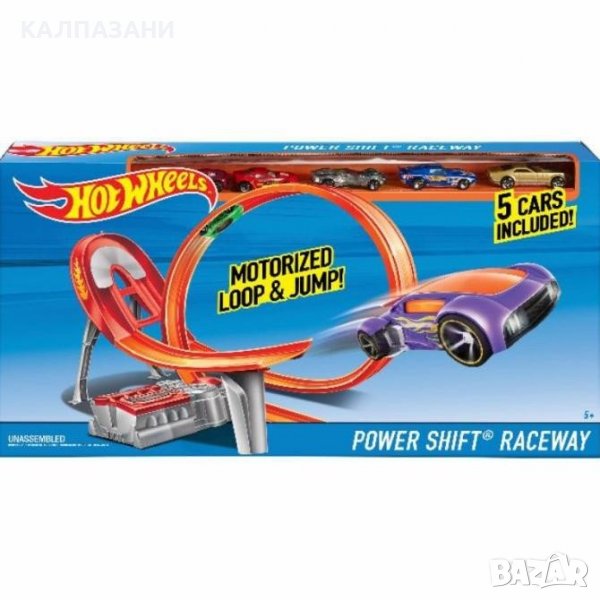 Hot Wheels Състезателна, моторизирана писта с 5бр. колички FCF18, снимка 1