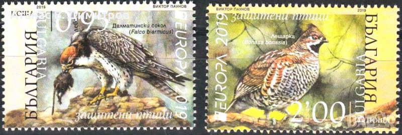 Чисти марки Европа СЕПТ Птици 2019 от България, снимка 1