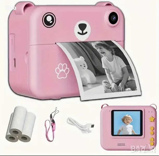Детски фотоапарат за моментни снимки/ детска камера/ идея за подарък, снимка 1
