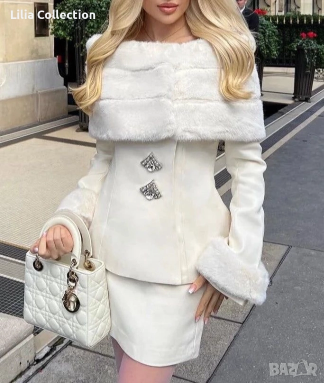 Елегантен сет Elara Fur, снимка 1