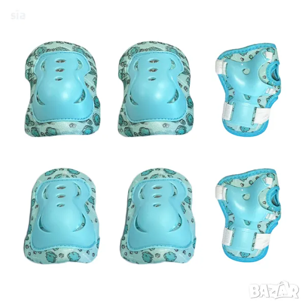 Детски протектори за ръце, Наколенки+ налакътници, сини, снимка 1