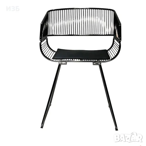 метален стол-: Хармония от линии, извивки и комфорт, снимка 1