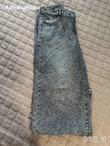 Дамски дънки с камъни, снимка 1