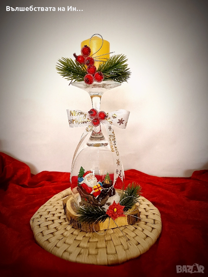 Коледен свещник , снимка 1