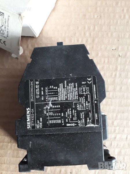 Контактори с бобина 24 волта-SIEMENS AC3-400V,30А и К4-II;63А;600 V, снимка 1