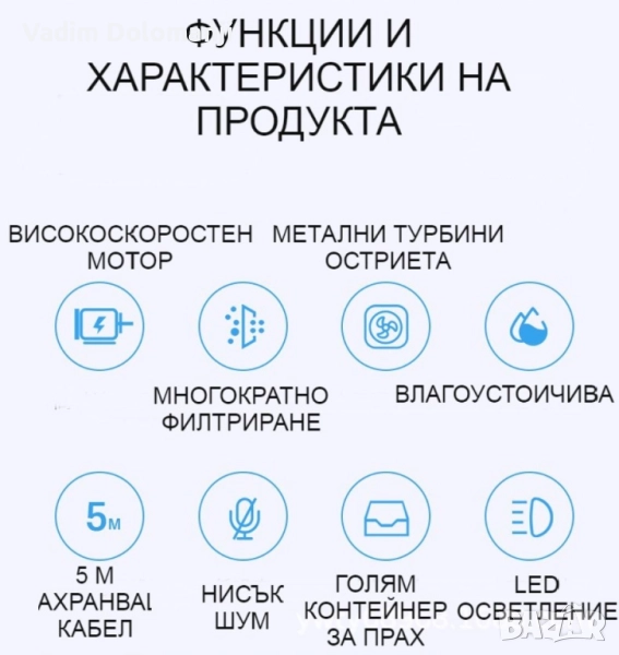 Ръчна преносима автомобилна прахосмукачка 106W мощност TWC-02 - AUTO CLEAN14, снимка 1