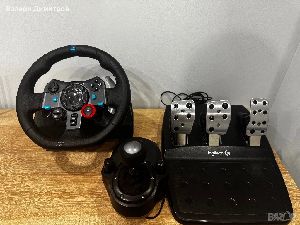 Logitech g29 волан с педали и скоростен лост shifter ПЪЛЕН КОМПЛЕКТ, снимка 1