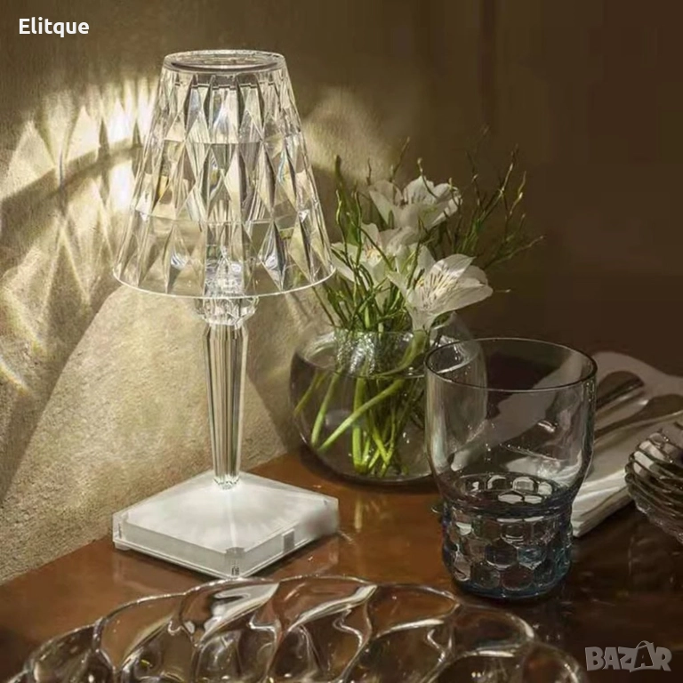 Конусовидна декоративна настолна лампа с usb кабел и дистанционно  , снимка 1