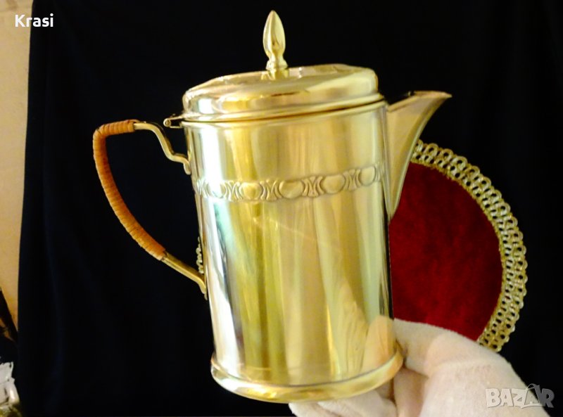 Месингова кана,чайник 1 л. , снимка 1