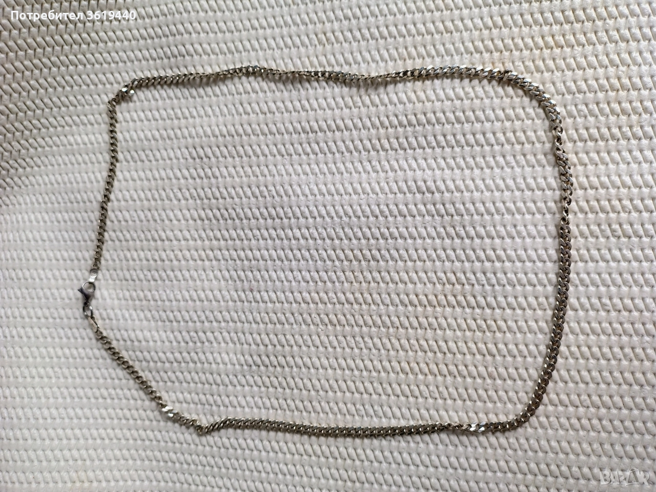 сребърни синджир и колие, снимка 1
