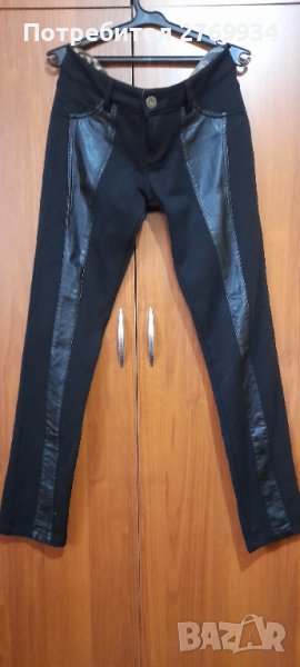 Черен кожен панталон FRANCO FERUCCI нов размер XL, снимка 1