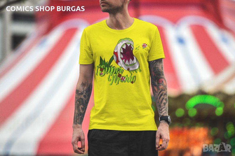 Мъжка тениска Super Mario - Piranha plant дизайн 2, снимка 1