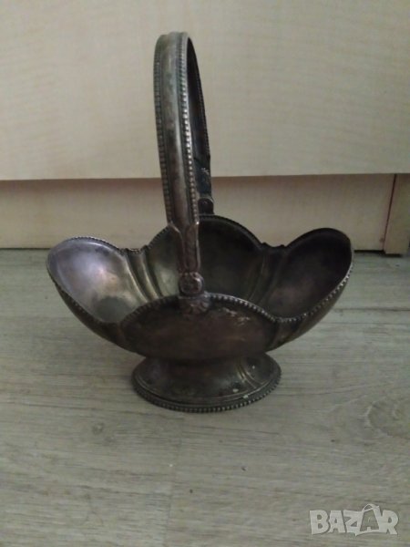 стара метална купа,бонбониера арт деко, снимка 1