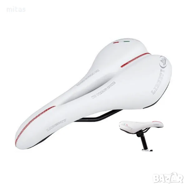 Седалка за велосипед Selle Monte Grappa Liberty, Бяла, Made in ITALY, снимка 1