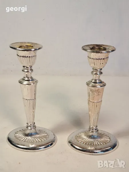 чифт метални свещници 7/5, снимка 1