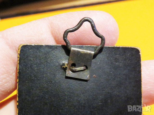 старинна сребърна икона Дева Мария, Богородица с младенеца - 5,5 х 4,5 см., снимка 3 - Икони - 36358177