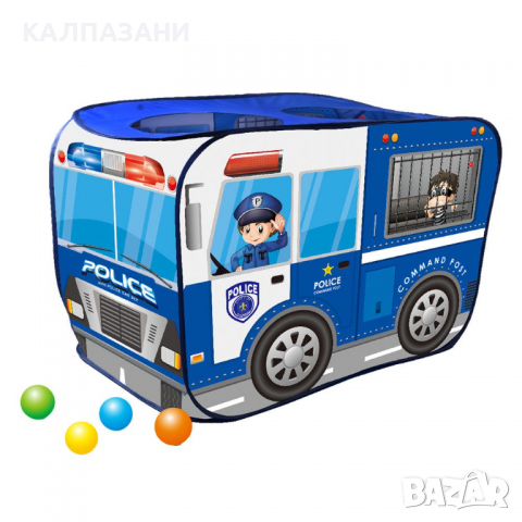 Палатка за игра Полицейски Участък с топки 2105Z646, снимка 2 - Други - 36125587