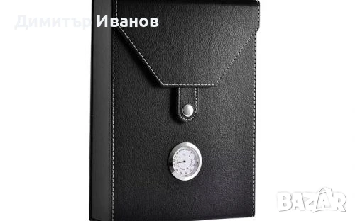 Естесвена кожа преносим хумидор със хидрометър и овлажнител, снимка 5 - Други - 50978374