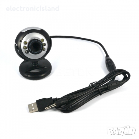 mini Web cam USB 2.0 уеб камера камера Digital HD 30 мега пиксела 6 LED с микрофон за компютър, снимка 7 - Камери - 36349307