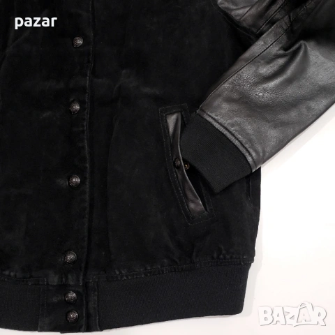 MANGO Оригинално Дамско Кожено Яке Естествена Кожа Велур M-L, снимка 2 - Якета - 53621114