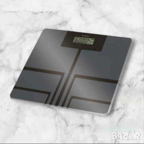 Кантар за тегло дигитален Rosberg, батерия (не е вкл.), LCDекран, 180кг., 2 ГОДИНИ ГАРАНЦИЯ