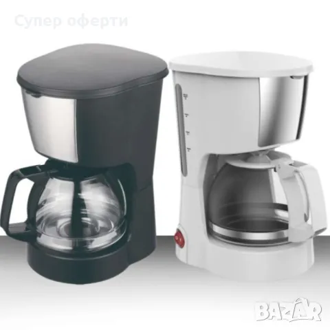 Кафеварка 600W/600мл. с каничка, черна/сиво, бяла