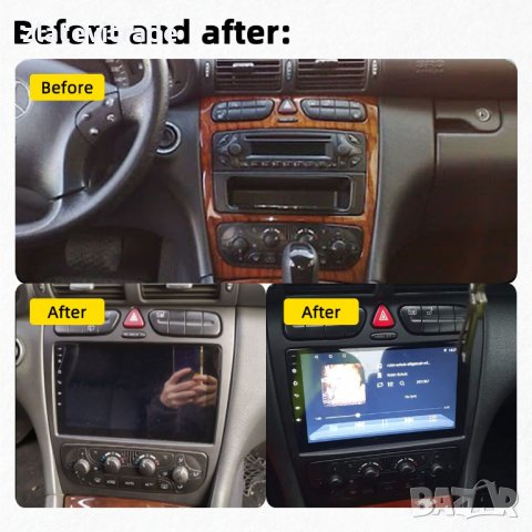 MERCEDES C GLK W203 W209 W210 W168 2001-2004 - 9" Андроид Навигация, 8849, снимка 3 - Навигация за кола - 33921645