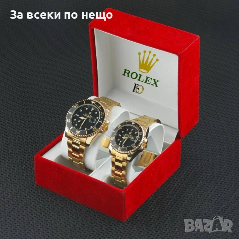 Rolex Комплект Мъжки И Дамски Часовник Ролекс - Налични Различни Цветове Код SK945, снимка 7 - Мъжки - 53587585