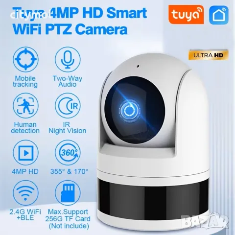 Смарт Wi-Fi Камера – Работи с Tuya / Smart Life (многоезино меню)