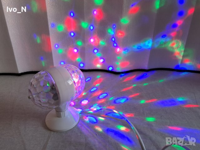 Въртяща се LED Лампа Многоцветна., снимка 2 - Лед осветление - 41525523