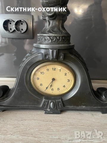 Антикварен каминен часовник, снимка 3 - Антикварни и старинни предмети - 53230434