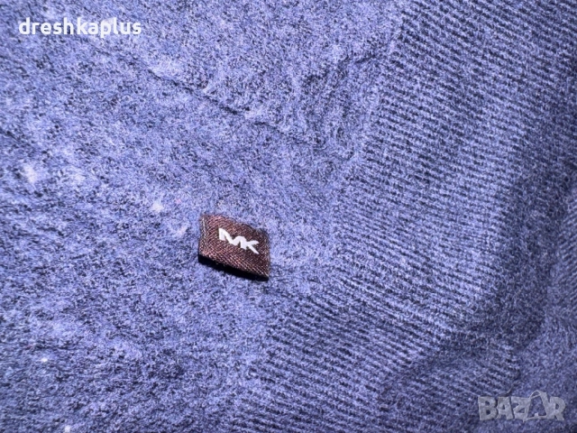 MICHAEL KORS – Дамски пуловер от 100% Extrafine Merino вълна – Тъмносин – Размер S, снимка 3 - Блузи с дълъг ръкав и пуловери - 53257147