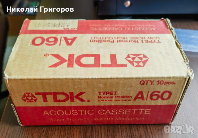 TDK A60-кашон+касети, снимка 5 - Аудио касети - 51631491