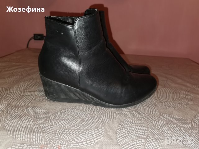 Черни боти от изкуствена кожа, снимка 6 - Дамски боти - 40384214