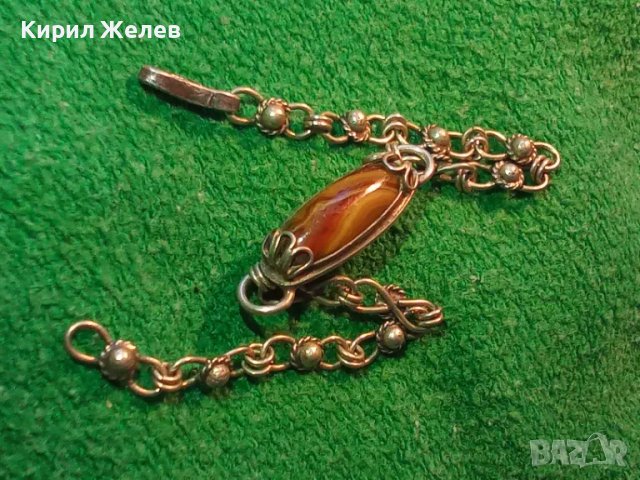 СТАРА РУСКА КЕХЛИБАРЕНА МЕЛХИОРЕНА ГРИВНА НАТУРАЛЕН БАЛТИЙСКИ КЕХЛИБАР със СРЕБЪРНА ЗАКОПЧАЛКА 26633, снимка 4 - Антикварни и старинни предмети - 46291144