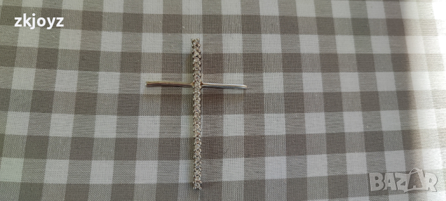 СРЕБЪРНА  ВИСУЛКА КРЪСТ С ЦИРКОНИИ 5.50 гр./ПРОБА 925